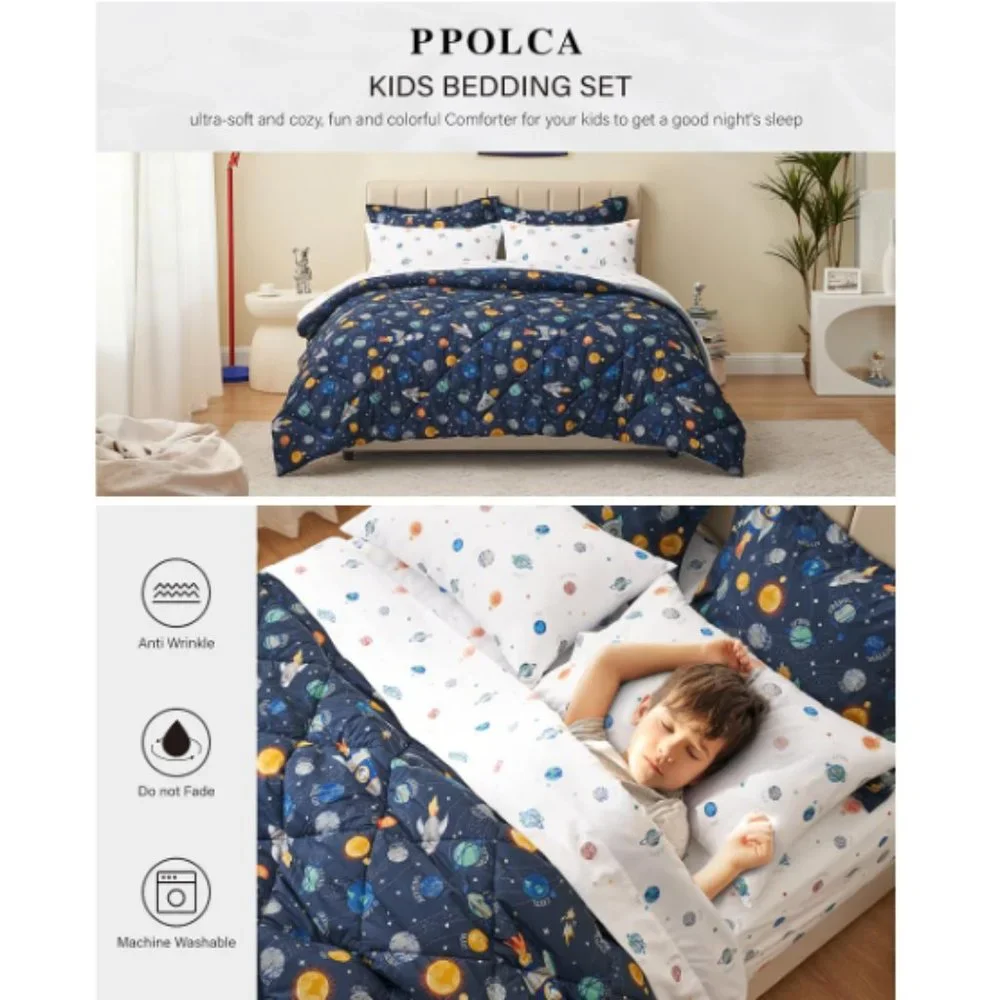 Bed-in-a-Bag for Kids - 5 pc - Twin Size 